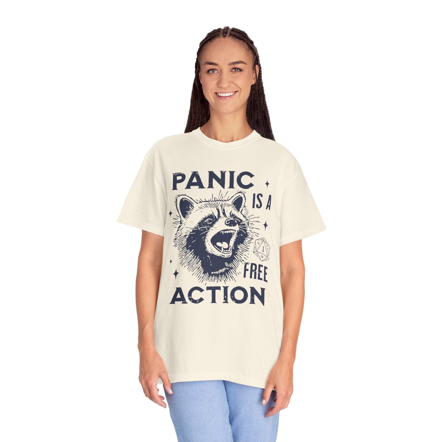 Printify T-Shirt Panic Is A Free Action Shirt - Comfort Colors
