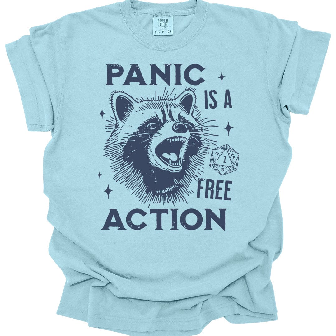 Printify T-Shirt Chambray / S Panic Is A Free Action Shirt - Comfort Colors