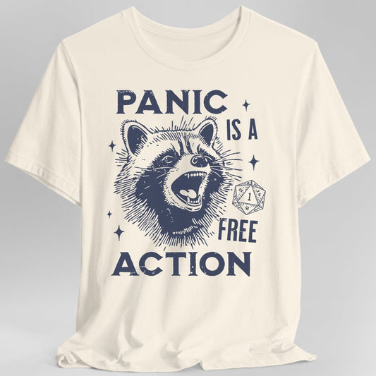 Printify T-Shirt Natural / S Panic Is A Free Action Shirt