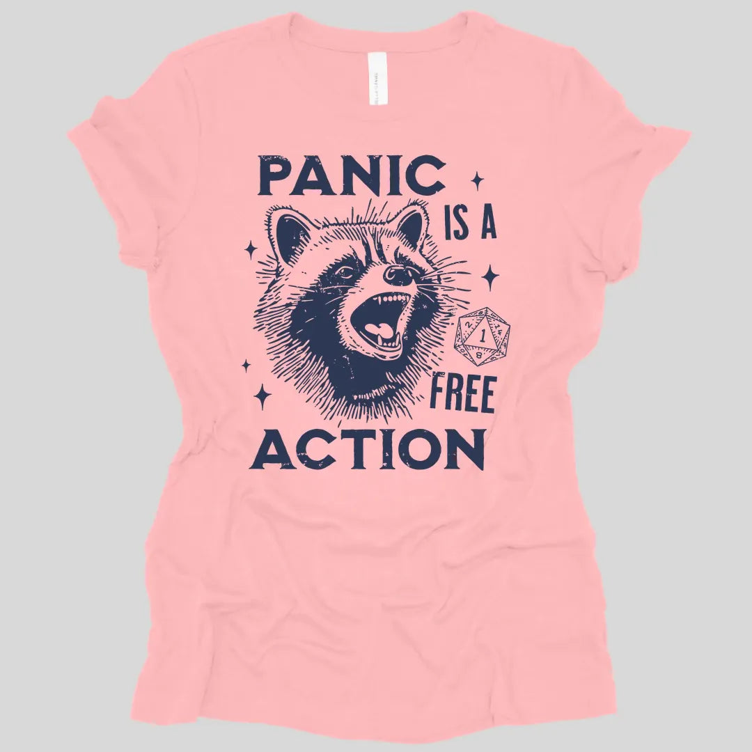 Printify T-Shirt Pink / S Panic Is A Free Action Women's T-shirt