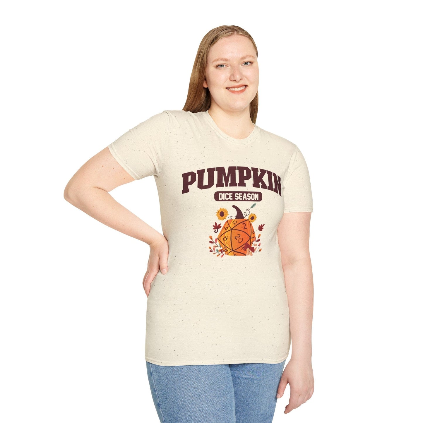 Printify T-Shirt Pumpkin Dice Season – Fall D&D T-Shirt
