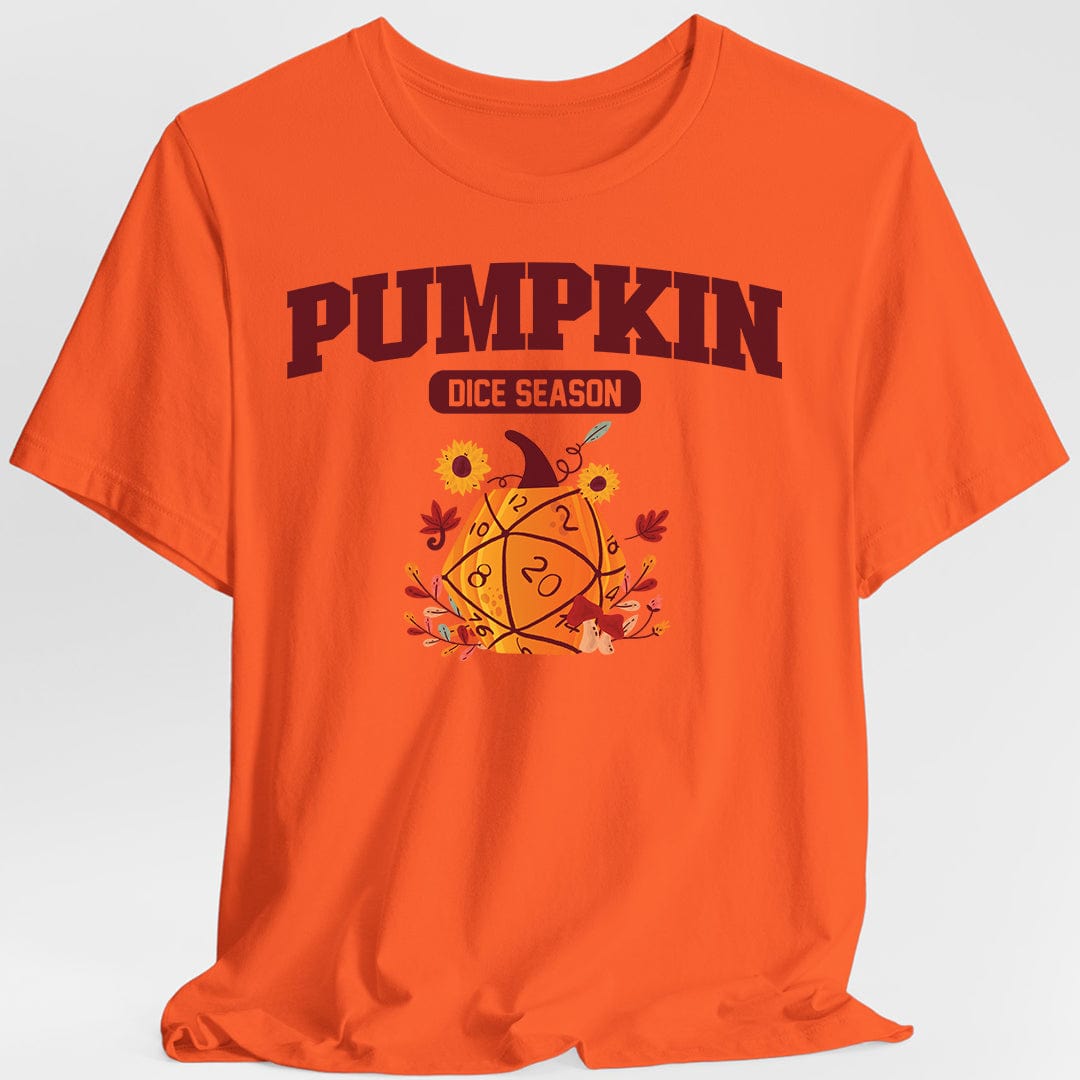 Printify T-Shirt Orange / S Pumpkin Dice Season – Fall D&D T-Shirt
