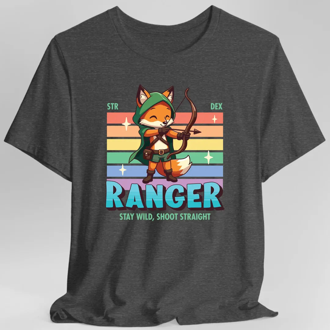 Printify T-Shirt Dark Heather / S Rainbow DnD Ranger T-Shirt