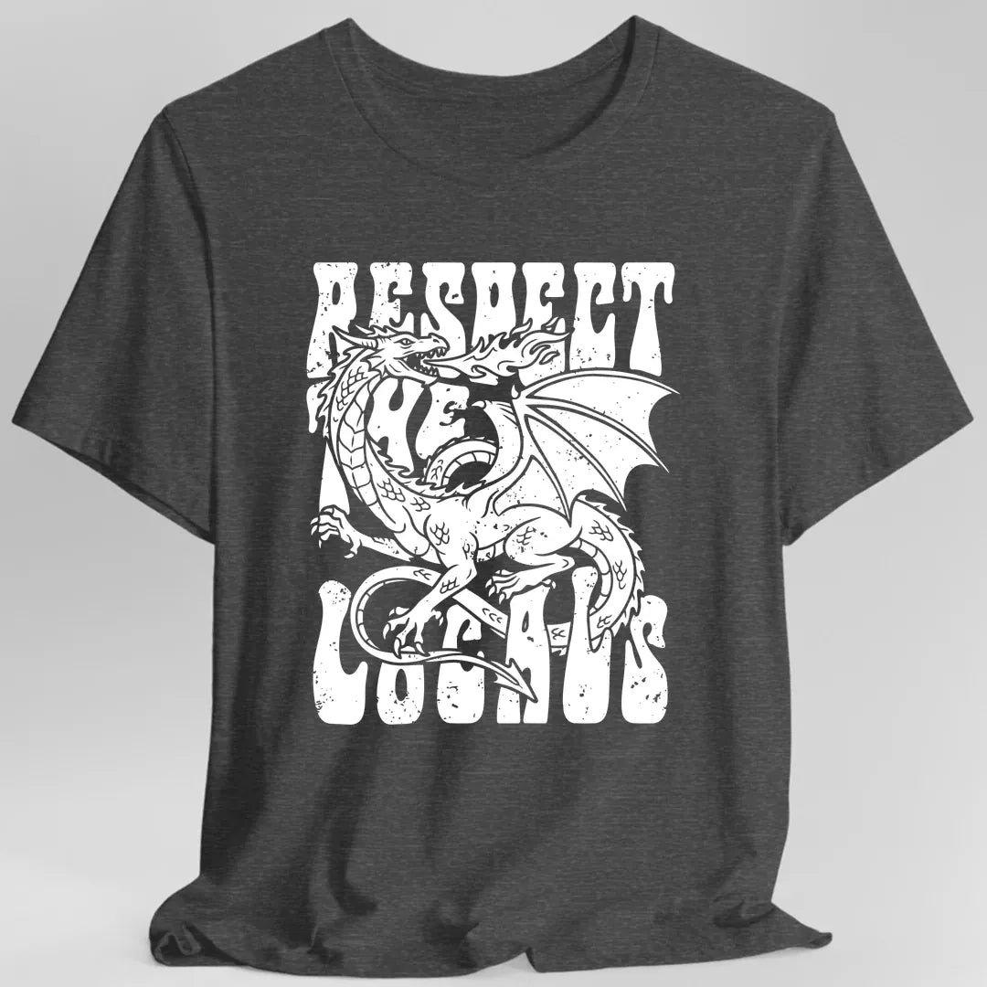 Printify T-Shirt Dark Heather Grey / S Respect the Locals New T-shirt