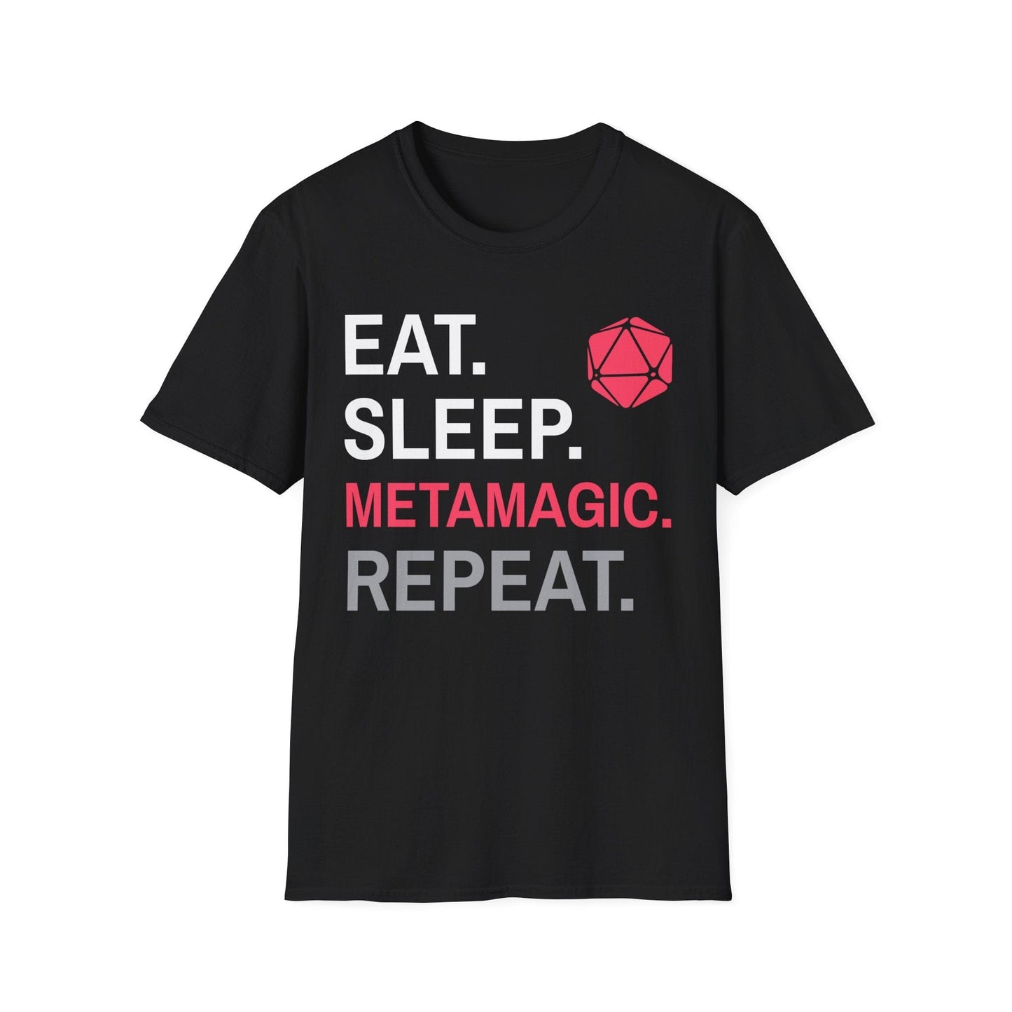 Printify T-Shirt Black / S Sorcerer Class T-Shirt – 'Eat, Sleep, Metamagic, Repeat'