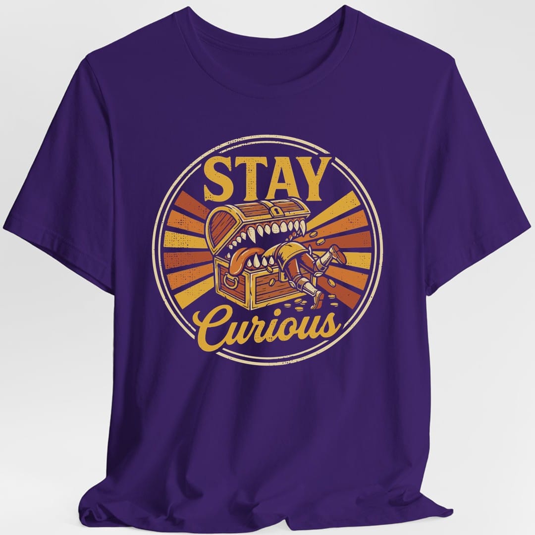 Printify T-Shirt Purple / S Stay Curious Mimic T-Shirt
