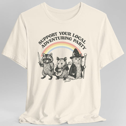 Printify T-Shirt Natural / S Support Your Local Adventuring Party T-Shirt