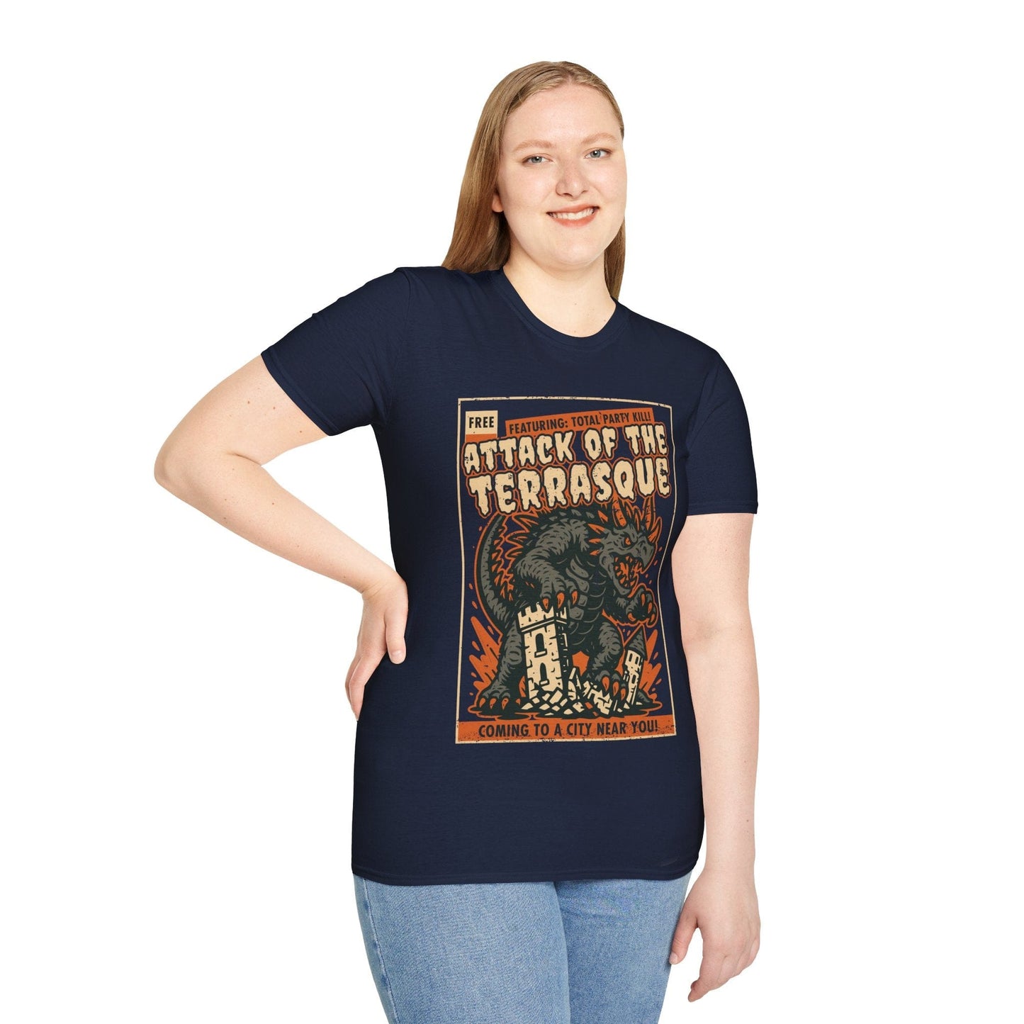 Printify T-Shirt Navy / S Terrasque Movie Poster T-Shirt