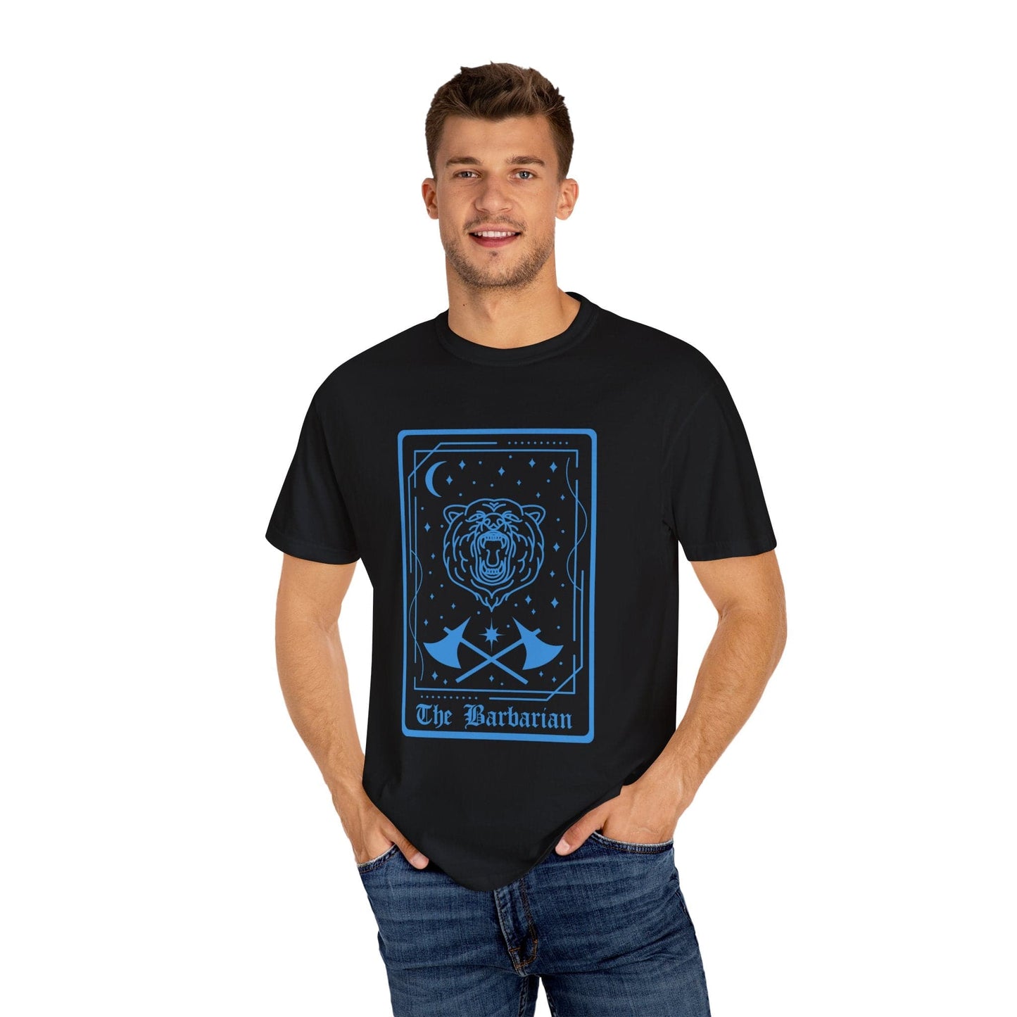 Printify T-Shirt The Barbarian Tarot Card T-Shirt - Comfort Colors