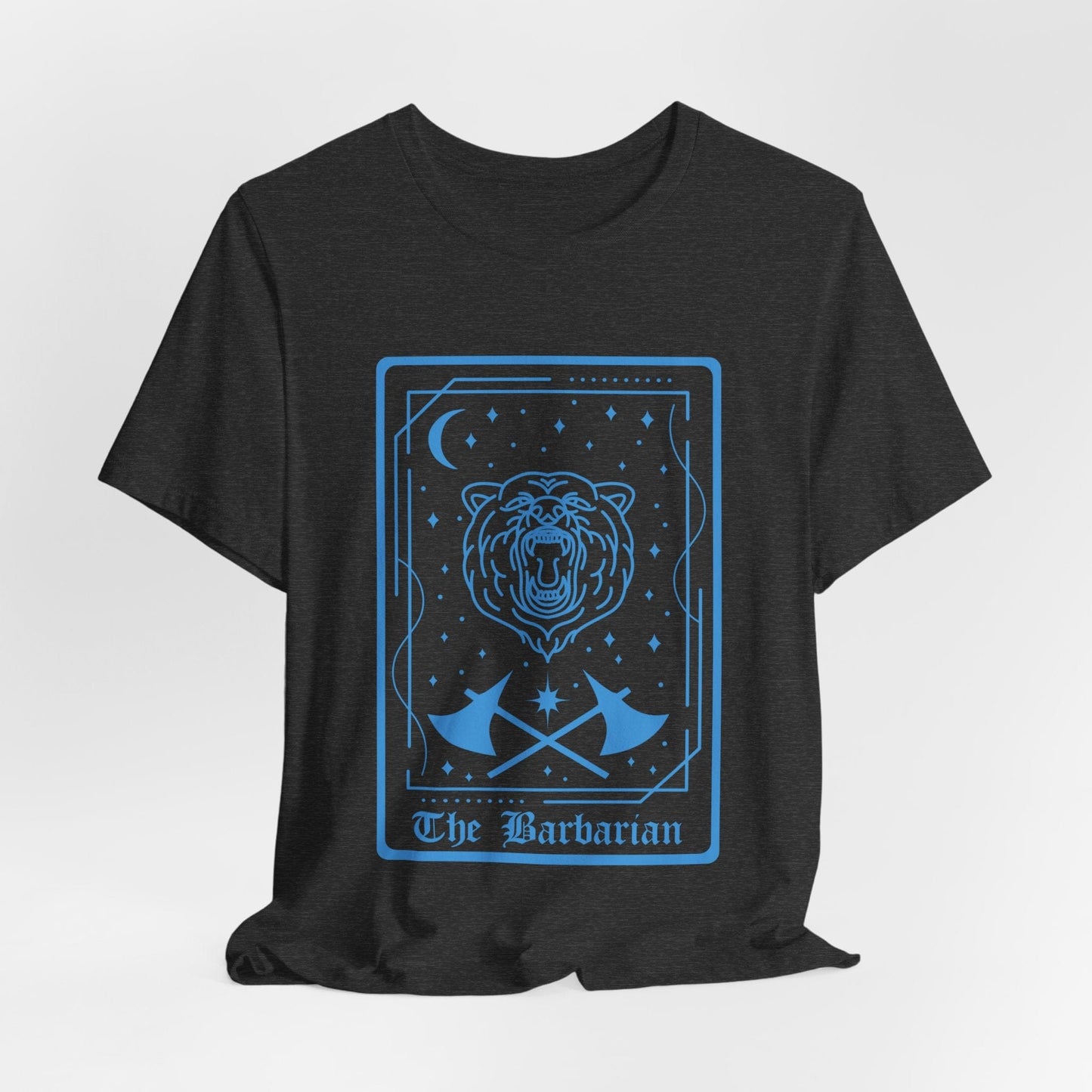 Printify T-Shirt Dark Heather / S The Barbarian Tarot Card T-Shirt