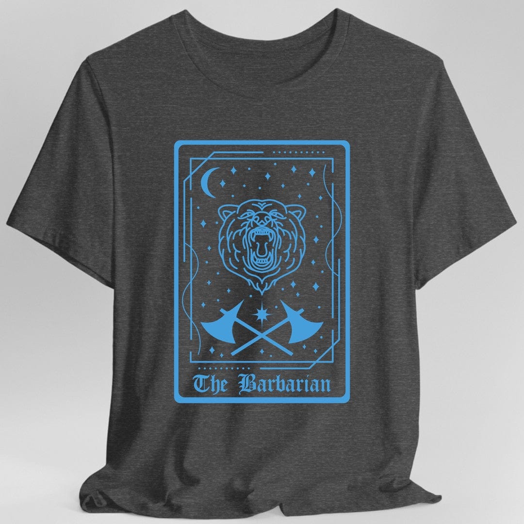 Printify T-Shirt Dark Heather / S The Barbarian Tarot Card T-Shirt