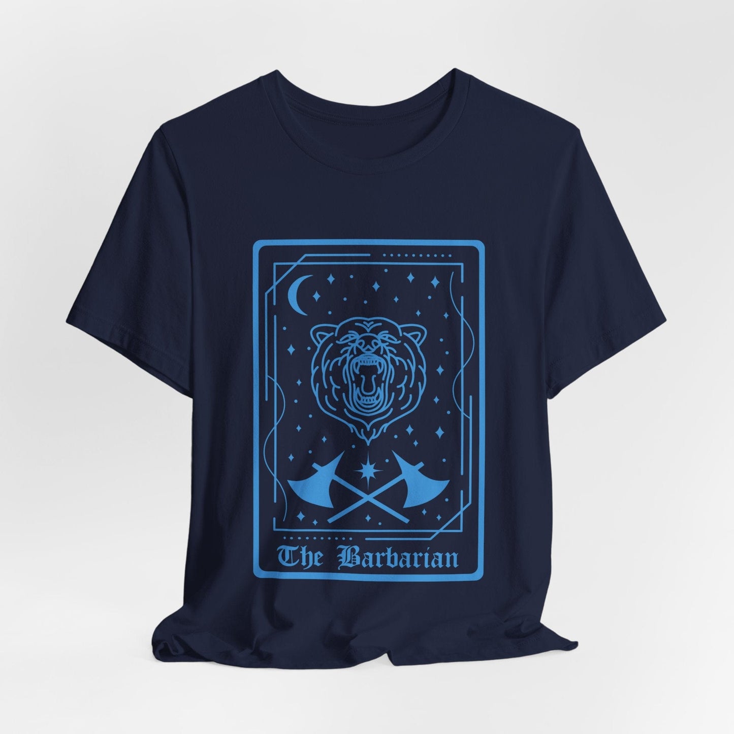 Printify T-Shirt Navy / S The Barbarian Tarot Card T-Shirt