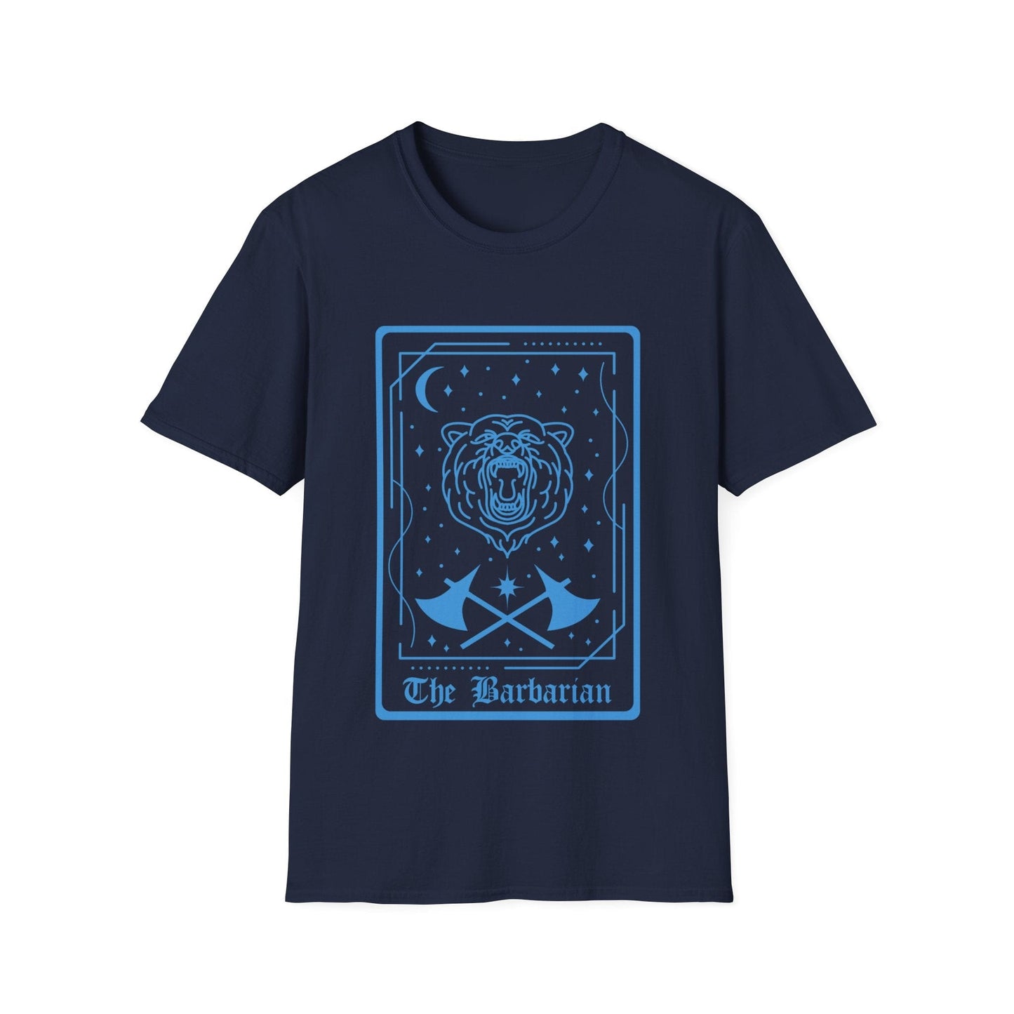Printify T-Shirt Navy / S The Barbarian Tarot Card T-Shirt