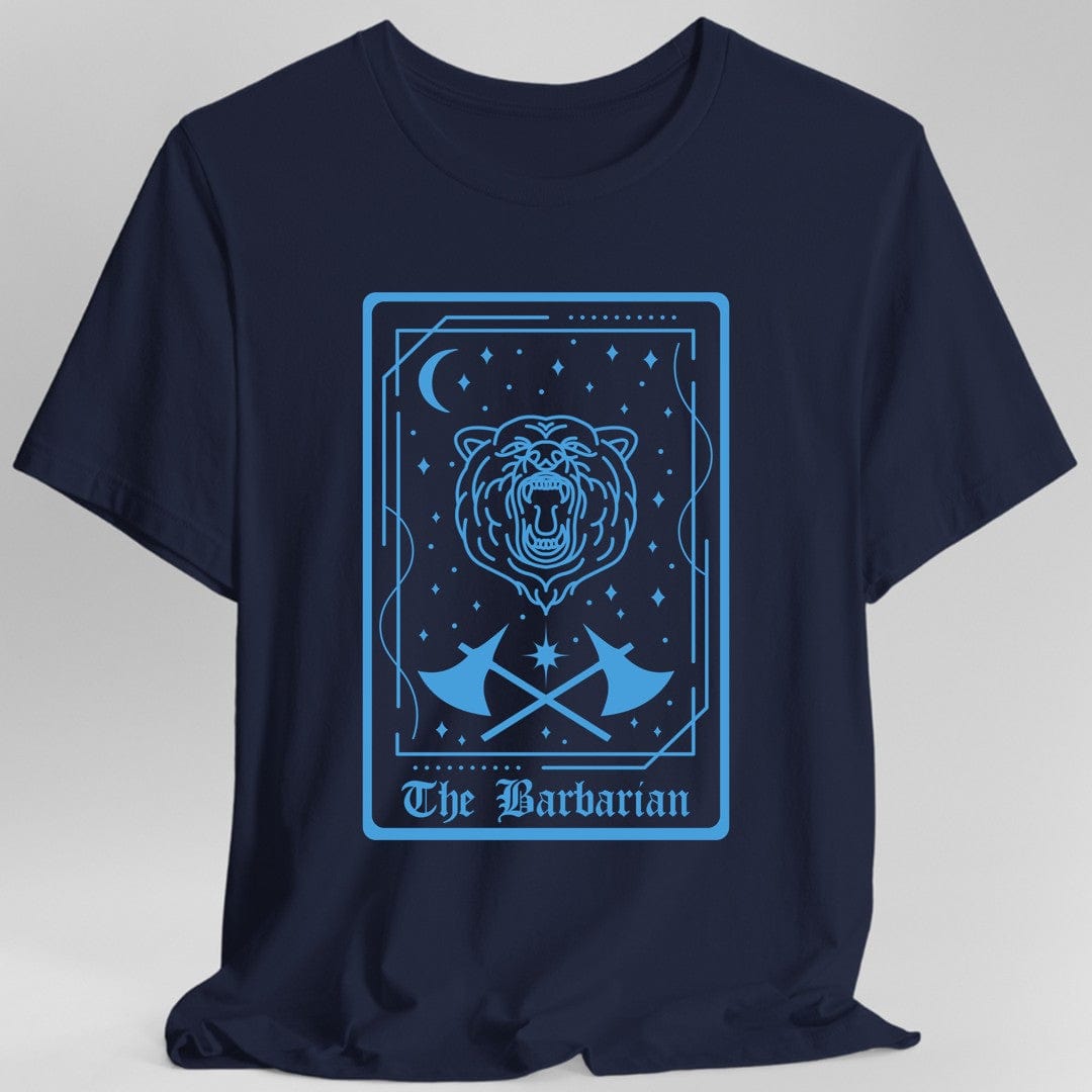 Printify T-Shirt Navy / S The Barbarian Tarot Card T-Shirt