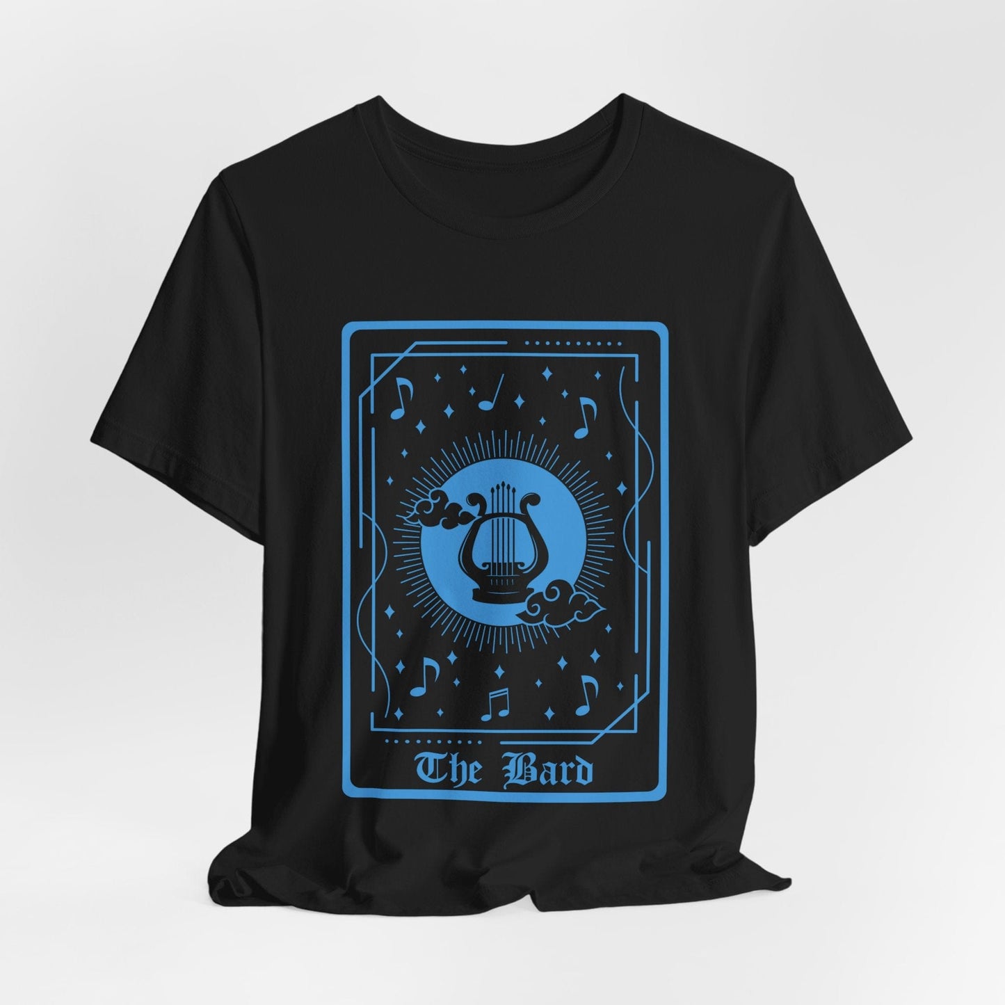 Printify T-Shirt Black / S The Bard Tarot Card T-Shirt