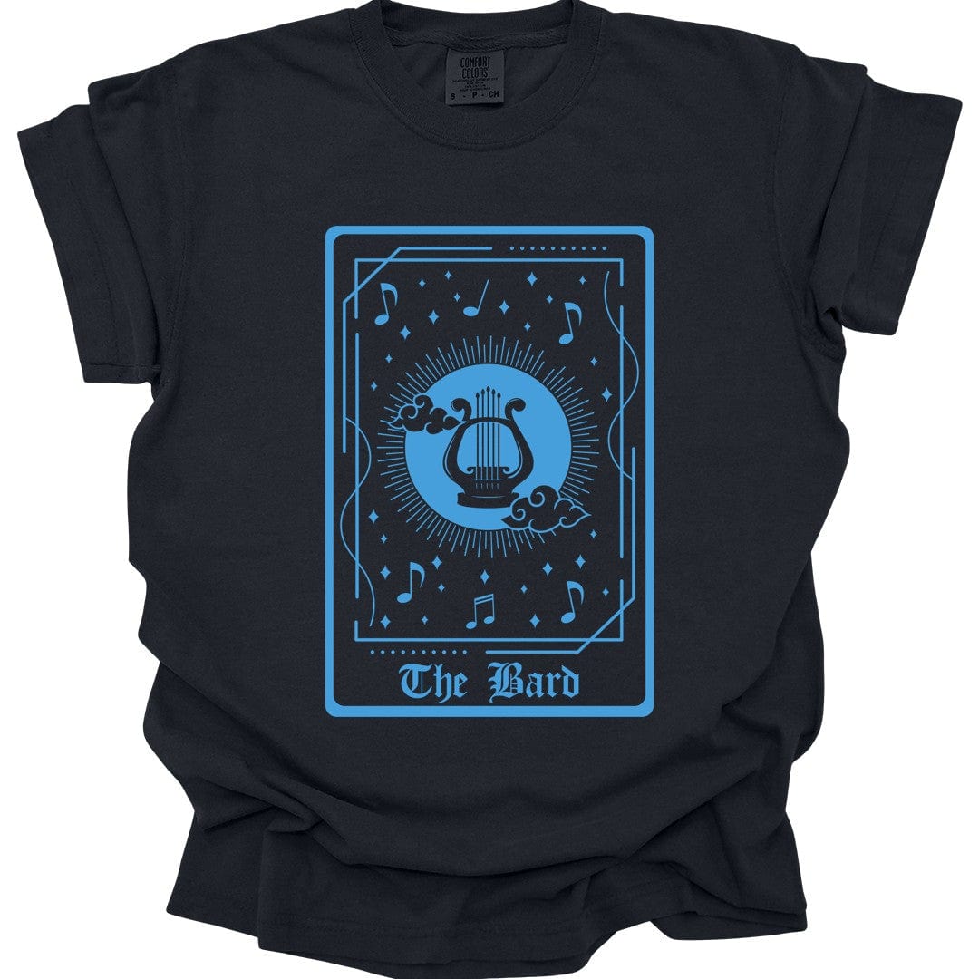 Printify T-Shirt Black / S The Bard Tarot Card T-Shirt - Comfort Colors