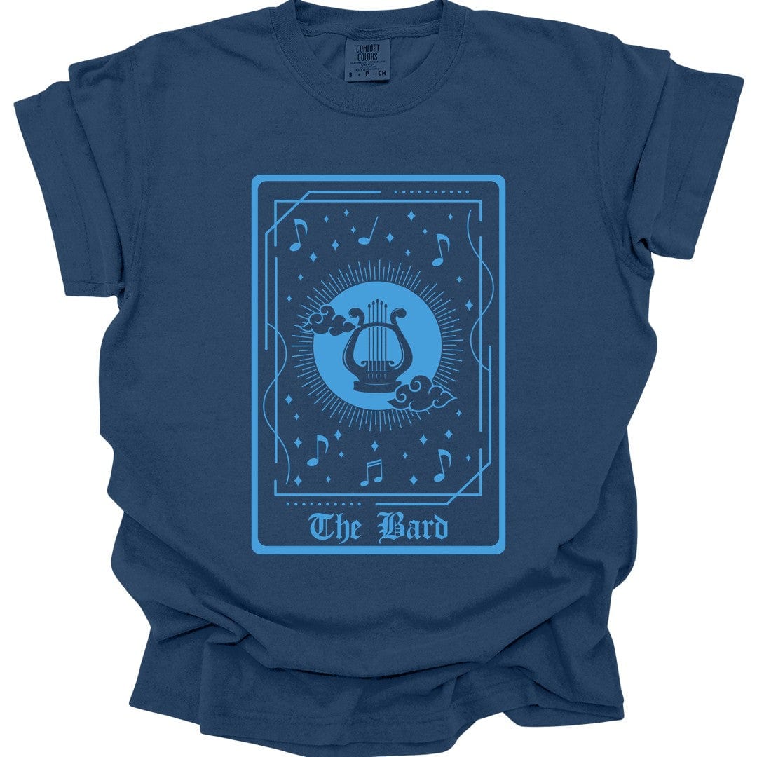 Printify T-Shirt True Navy / S The Bard Tarot Card T-Shirt - Comfort Colors