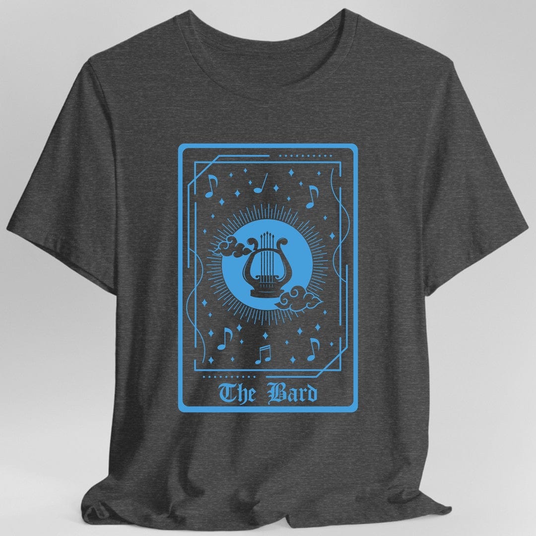 Printify T-Shirt Dark Heather / S The Bard Tarot Card T-Shirt