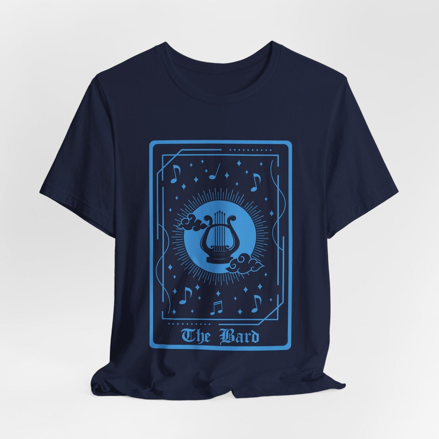 Printify T-Shirt Navy / S The Bard Tarot Card T-Shirt