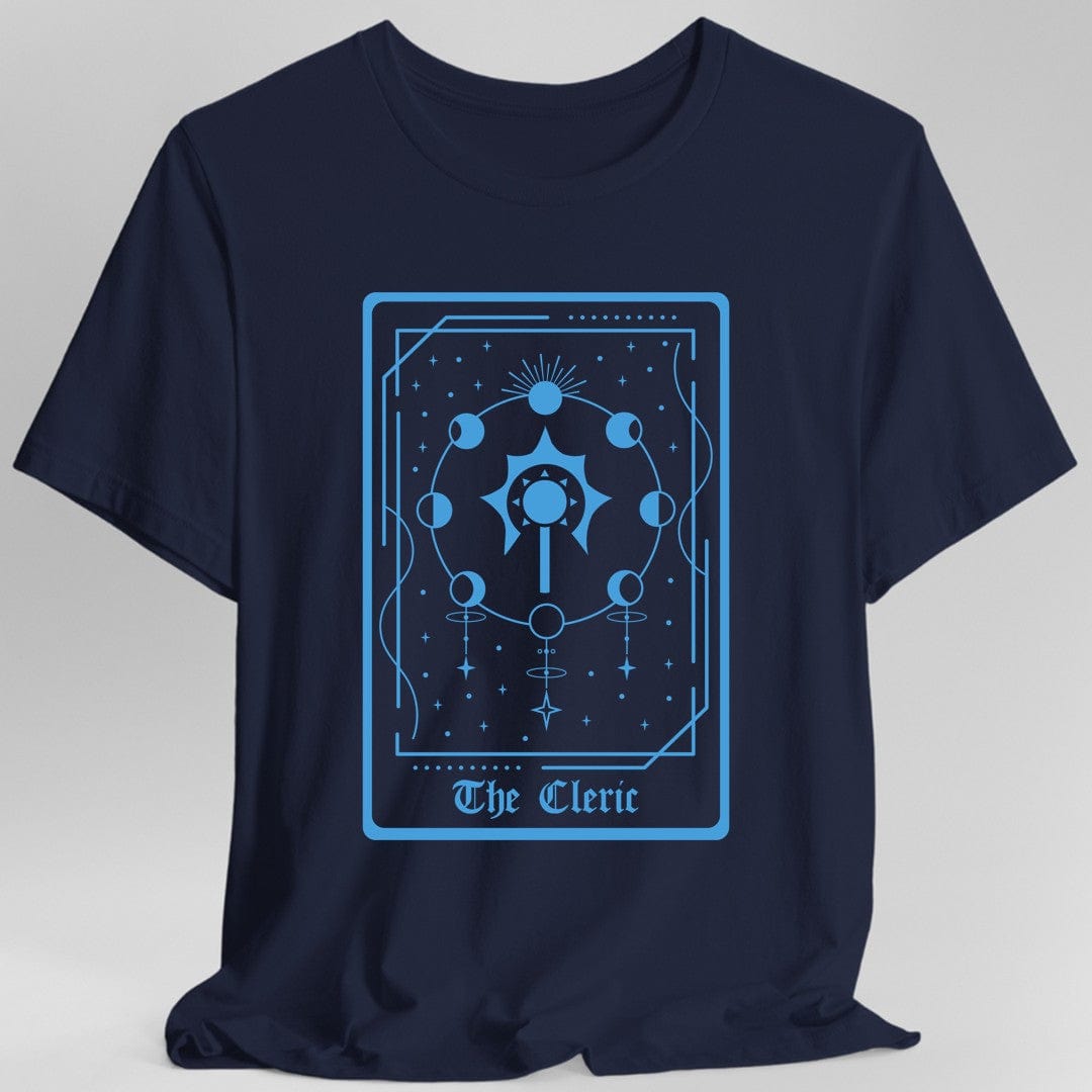 Printify T-Shirt Navy / S The Cleric Tarot Card T-Shirt