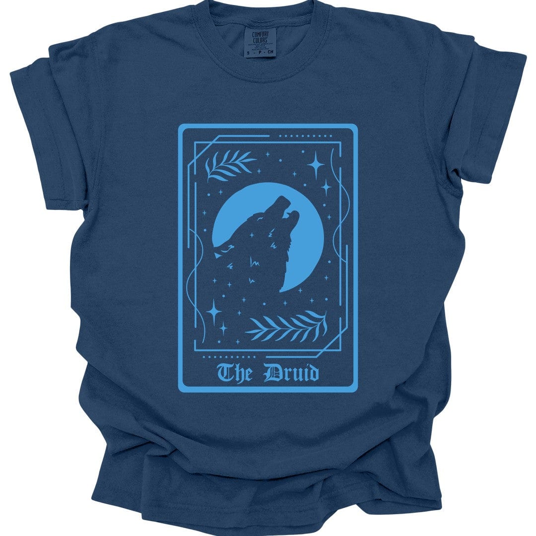 Printify T-Shirt True Navy / S The Druid Tarot Card T-Shirt - Comfort Colors