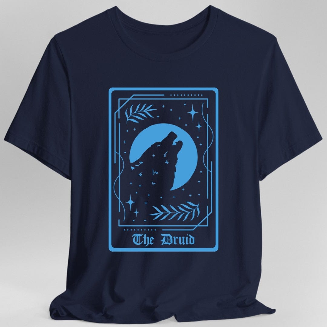 Printify T-Shirt Navy / S The Druid Tarot Card T-Shirt