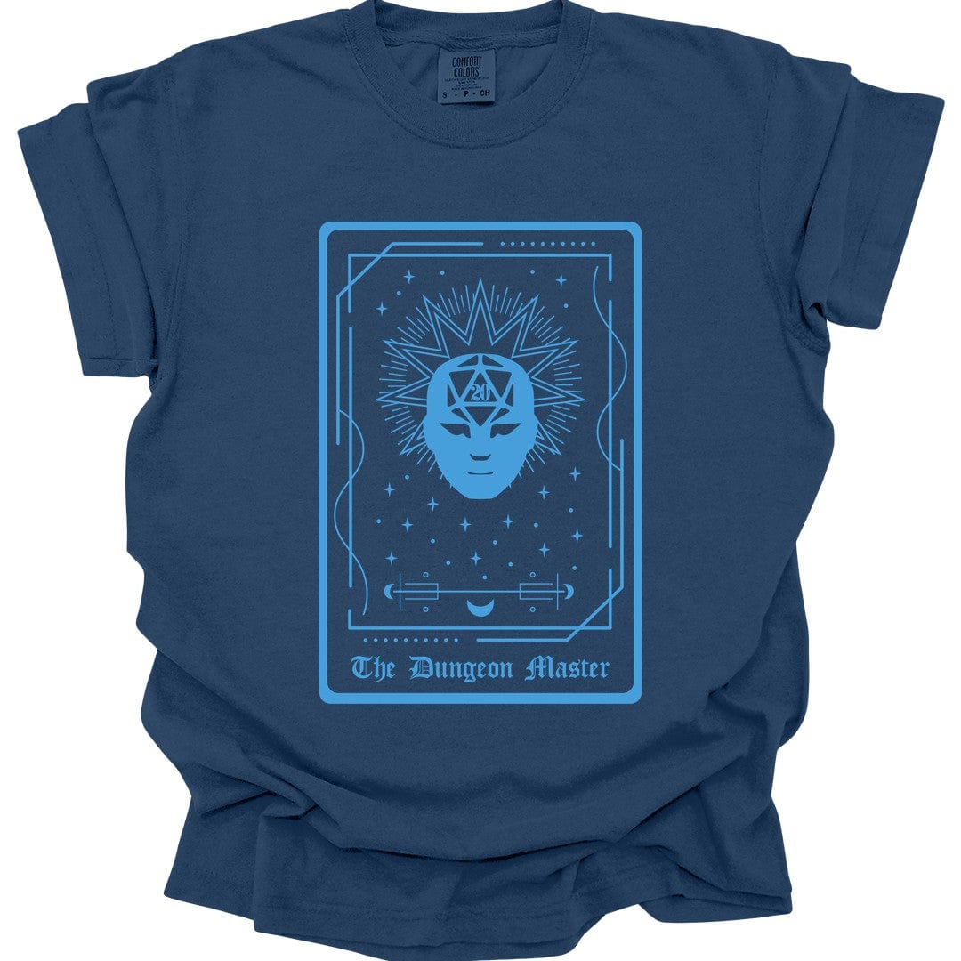 Printify T-Shirt True Navy / S The Dungeon Master Tarot Card T-Shirt - Comfort Colors