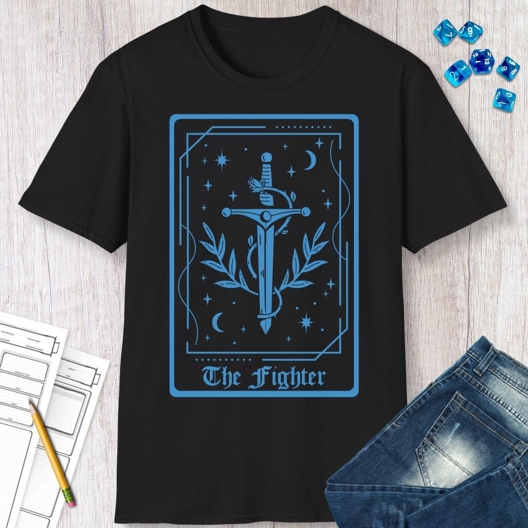 Printify T-Shirt The Fighter Tarot Card T-Shirt