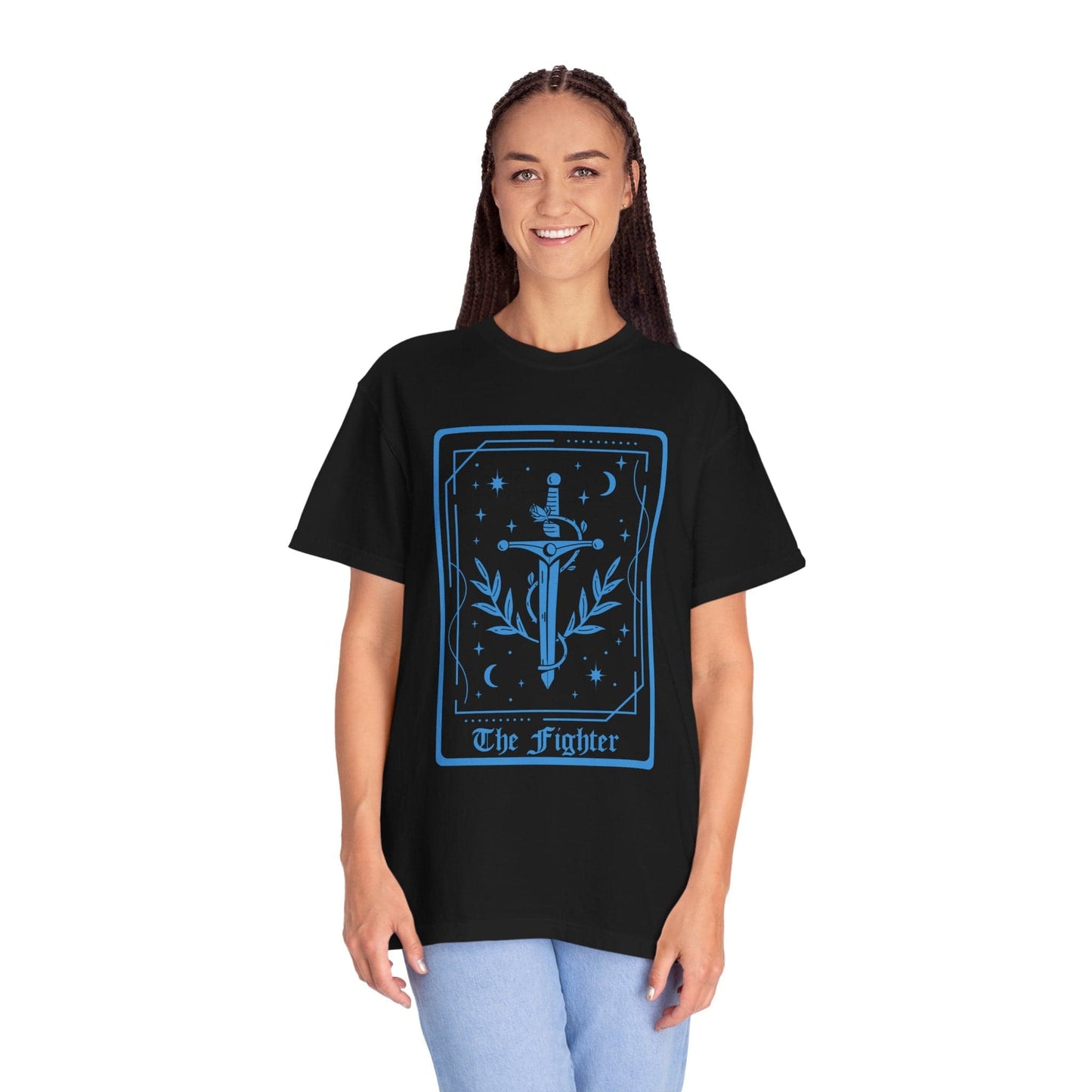 Printify T-Shirt The Fighter Tarot Card T-Shirt - Comfort Colors
