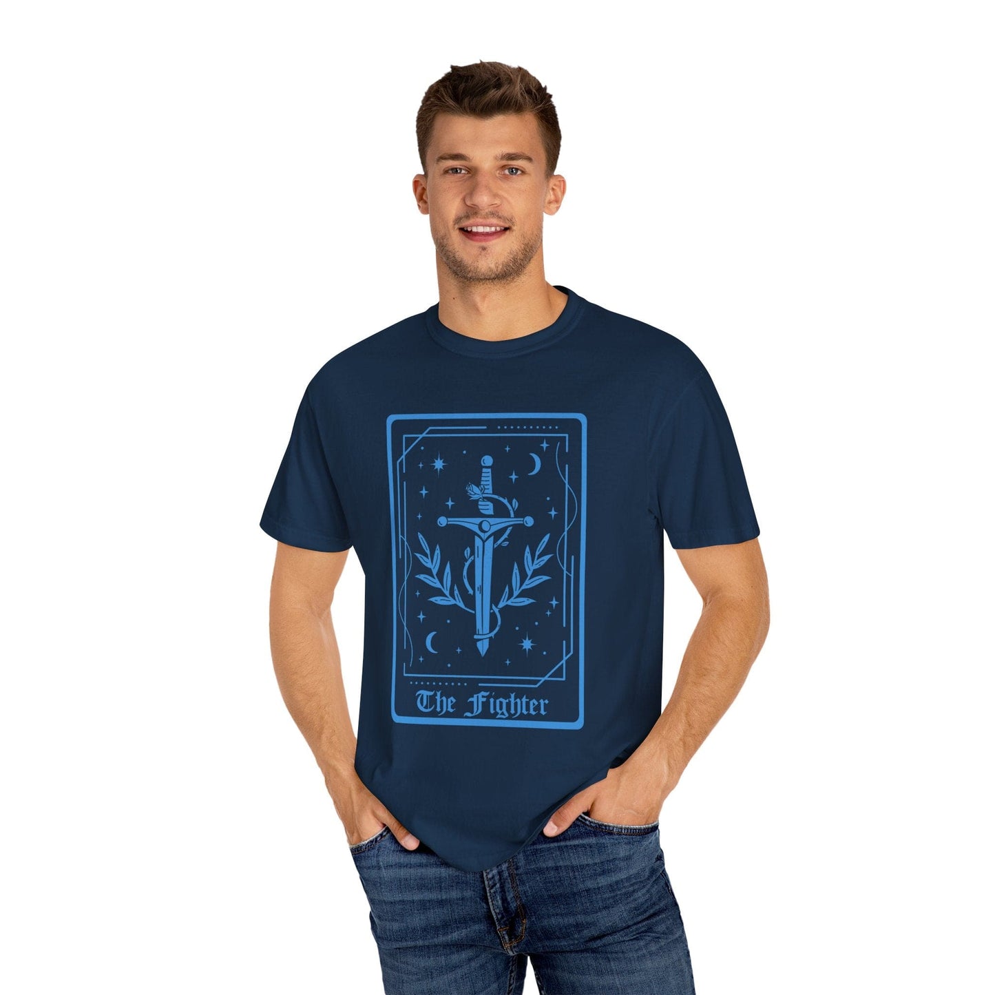 Printify T-Shirt The Fighter Tarot Card T-Shirt - Comfort Colors