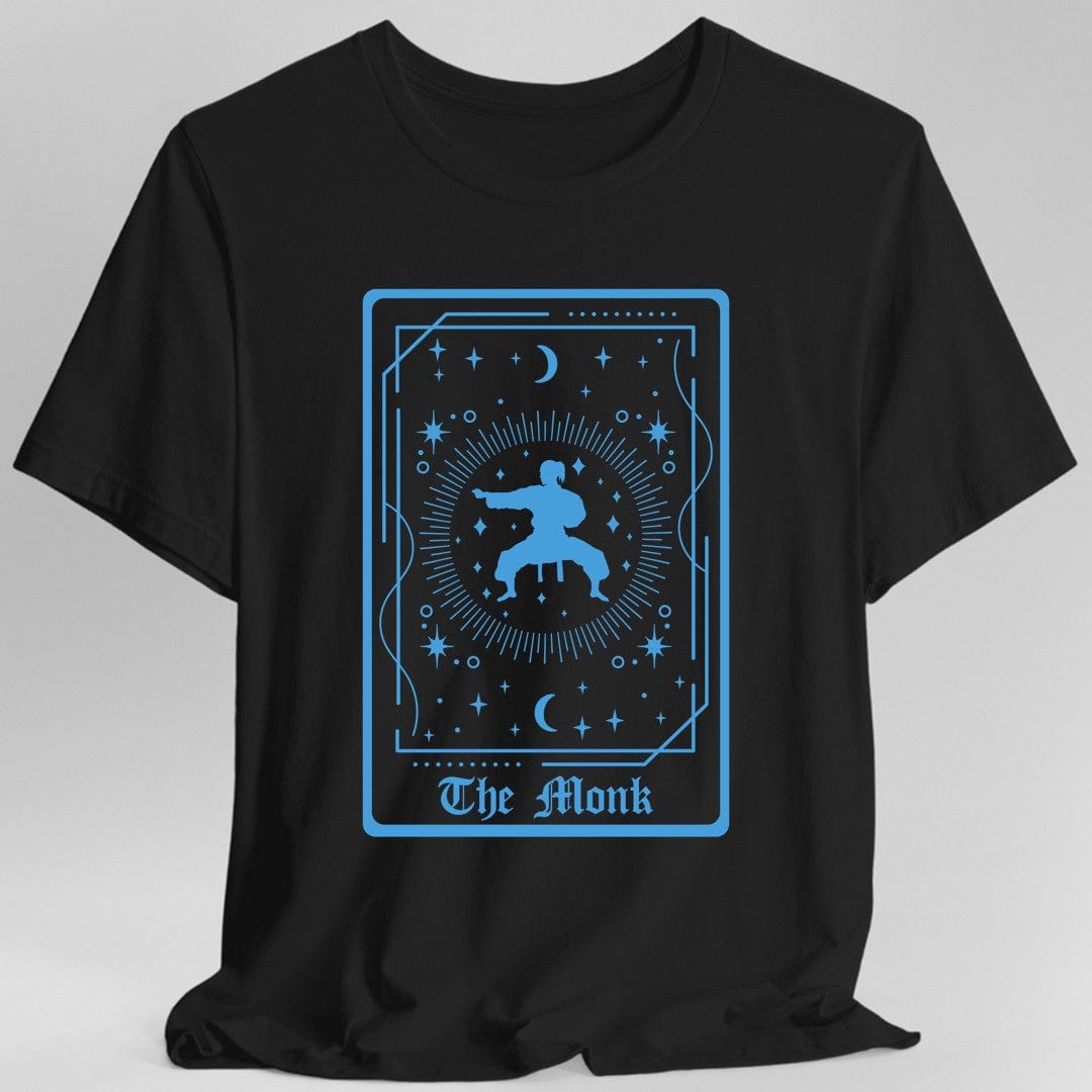 Printify T-Shirt Black / S The Monk Tarot Card T-Shirt