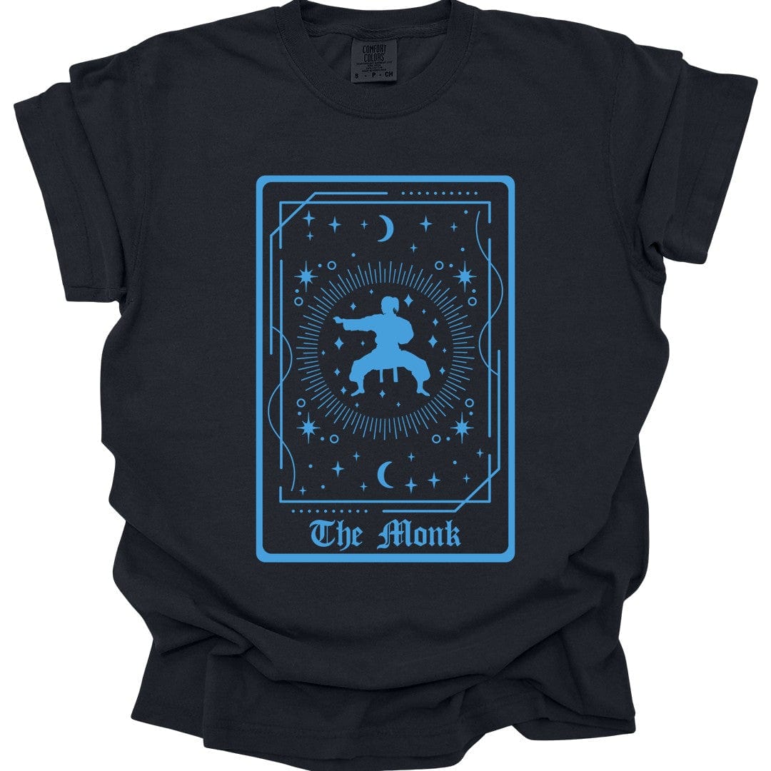 Printify T-Shirt Black / S The Monk Tarot Card T-Shirt - Comfort Colors