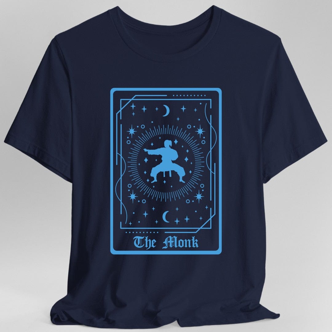 Printify T-Shirt Navy / S The Monk Tarot Card T-Shirt