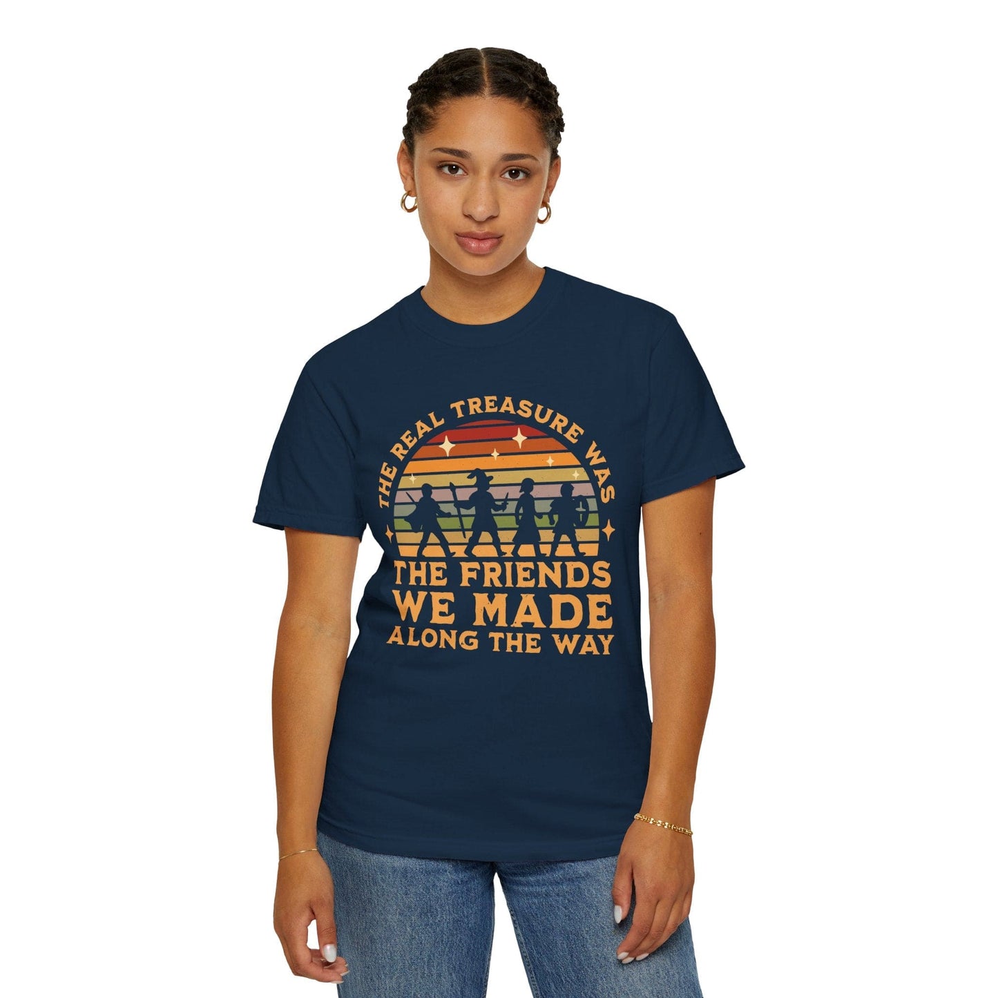 Printify T-Shirt The Real Treasure Was the Friends We Made T-Shirt - Comfort Colors