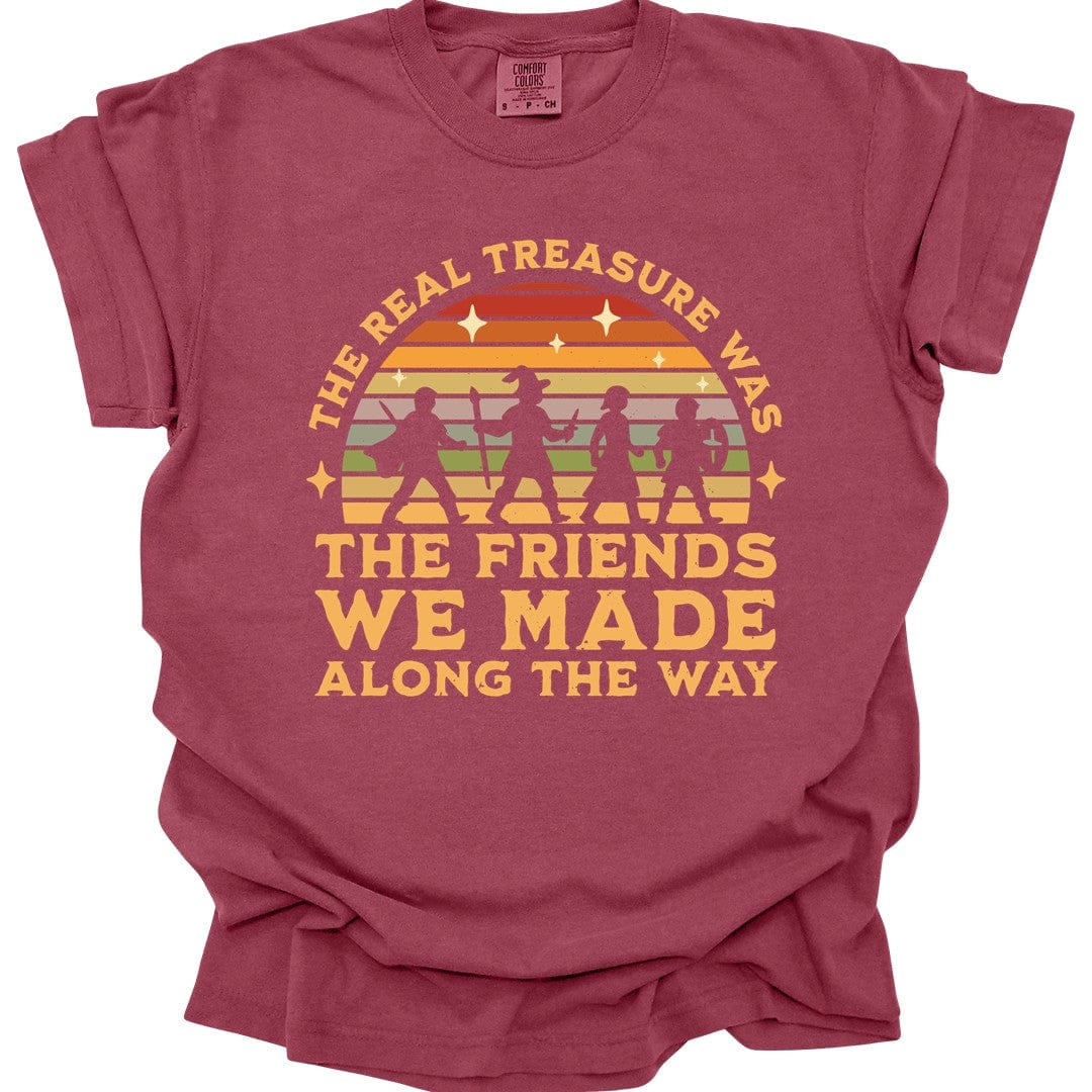 Printify T-Shirt Chili / S The Real Treasure Was the Friends We Made T-Shirt - Comfort Colors