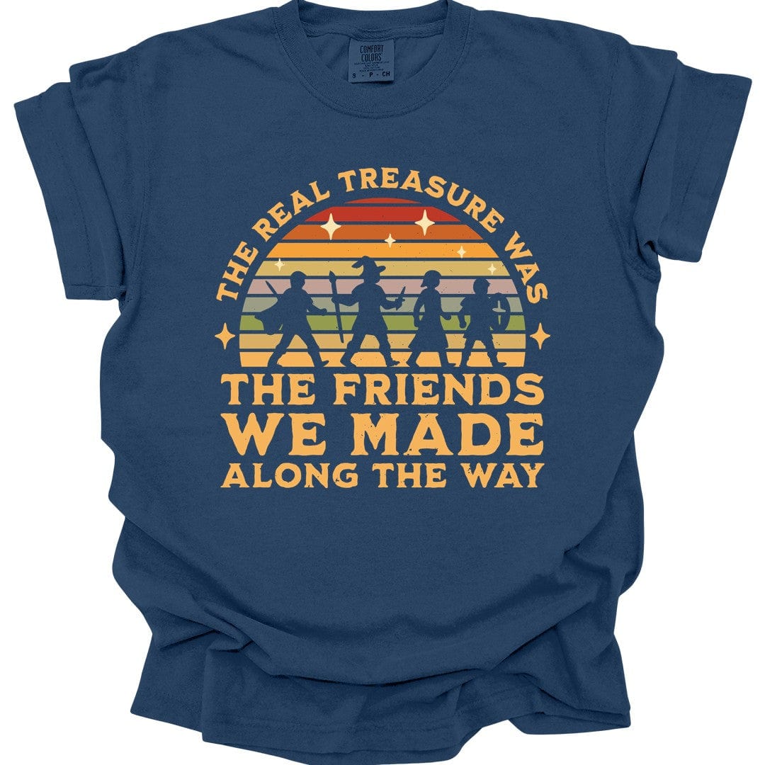 Printify T-Shirt True Navy / S The Real Treasure Was the Friends We Made T-Shirt - Comfort Colors
