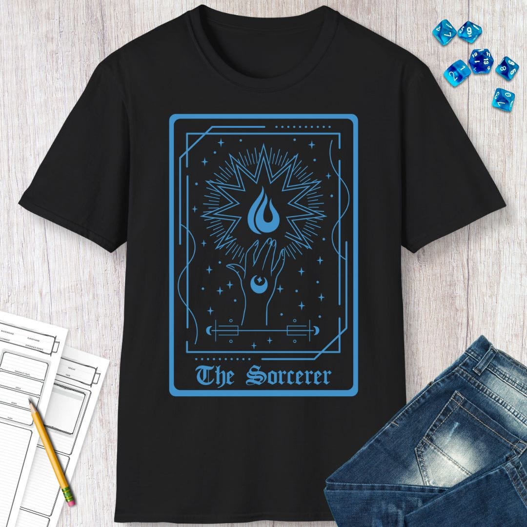 Printify T-Shirt The Sorcerer Tarot Card T-Shirt