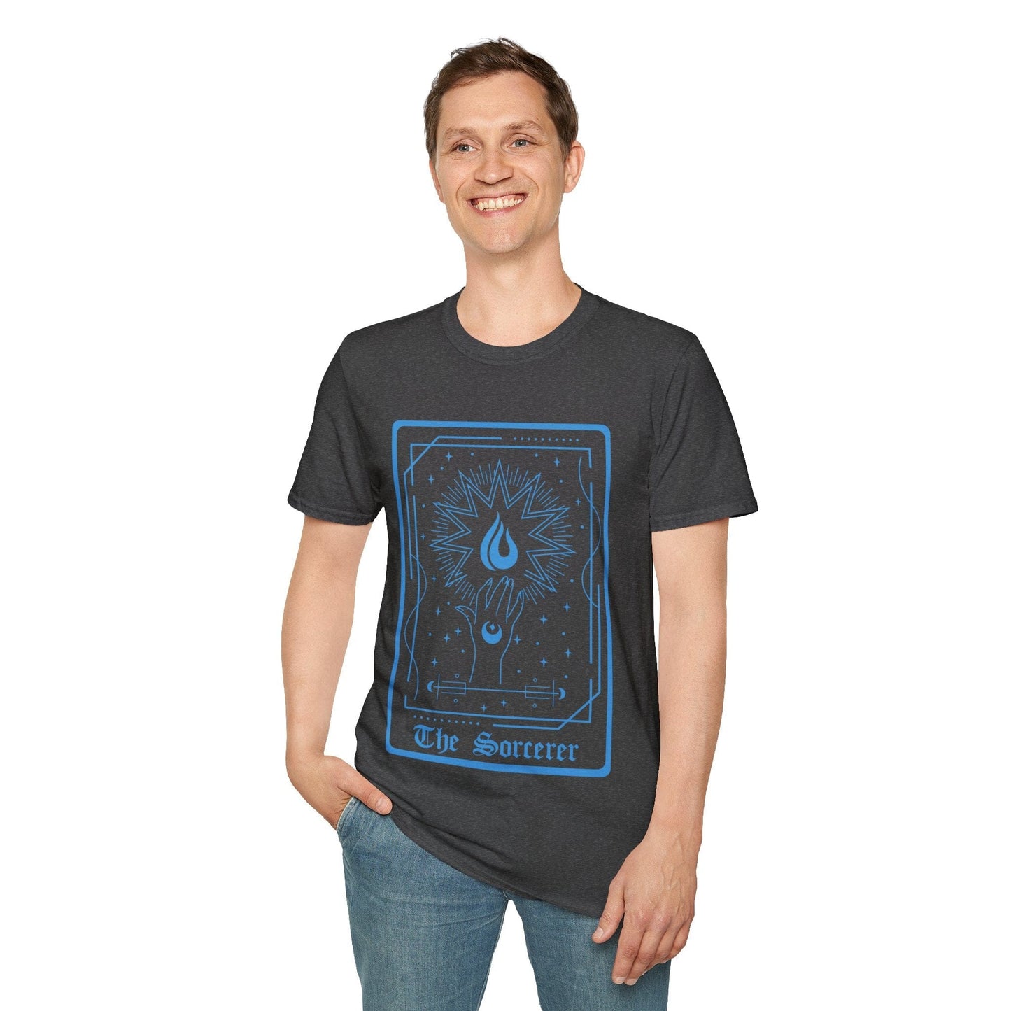 Printify T-Shirt The Sorcerer Tarot Card T-Shirt