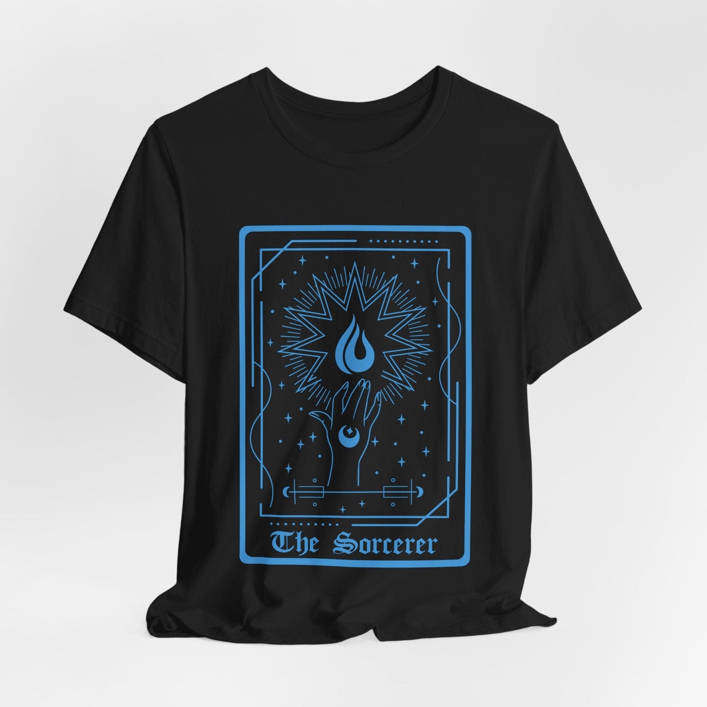 Printify T-Shirt Black / S The Sorcerer Tarot Card T-Shirt