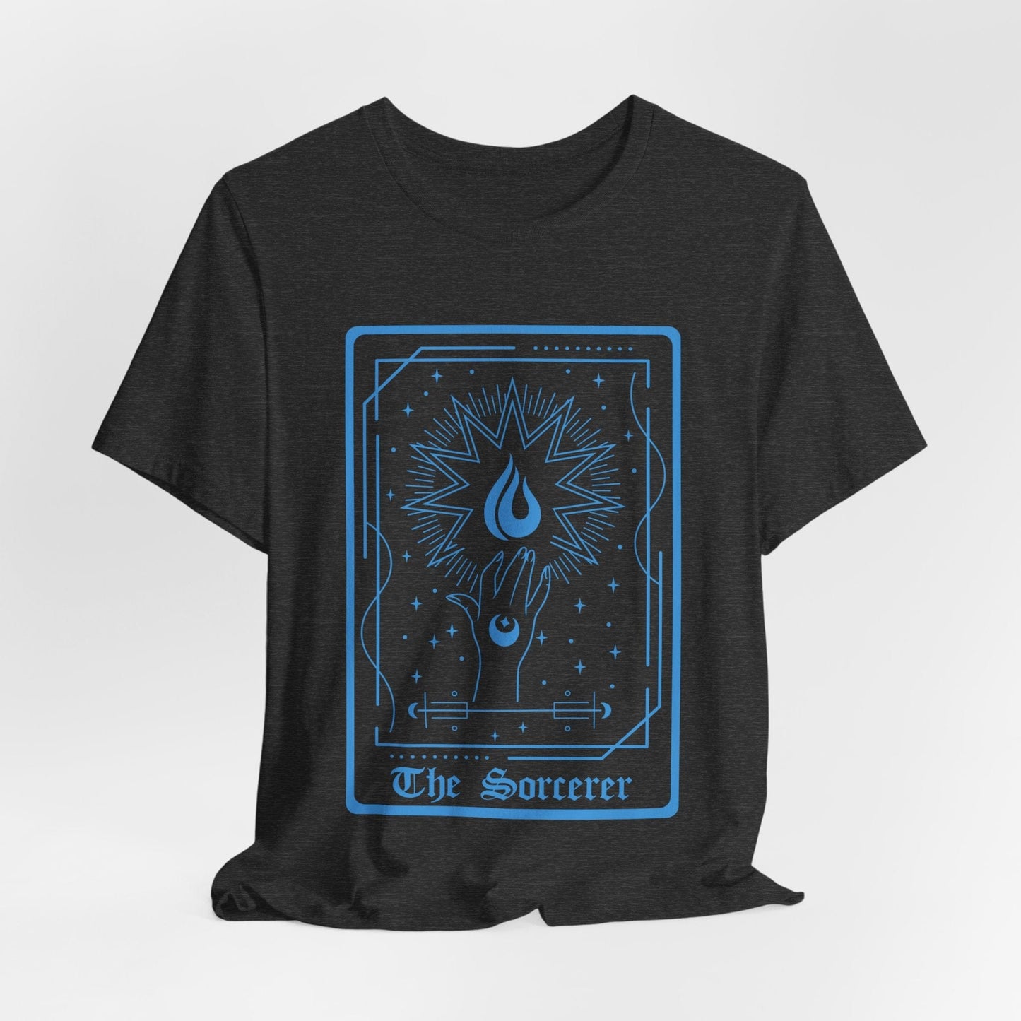 Printify T-Shirt Dark Heather / S The Sorcerer Tarot Card T-Shirt