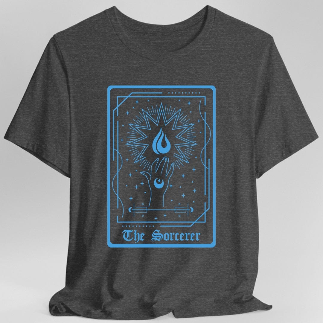 Printify T-Shirt Dark Heather / S The Sorcerer Tarot Card T-Shirt