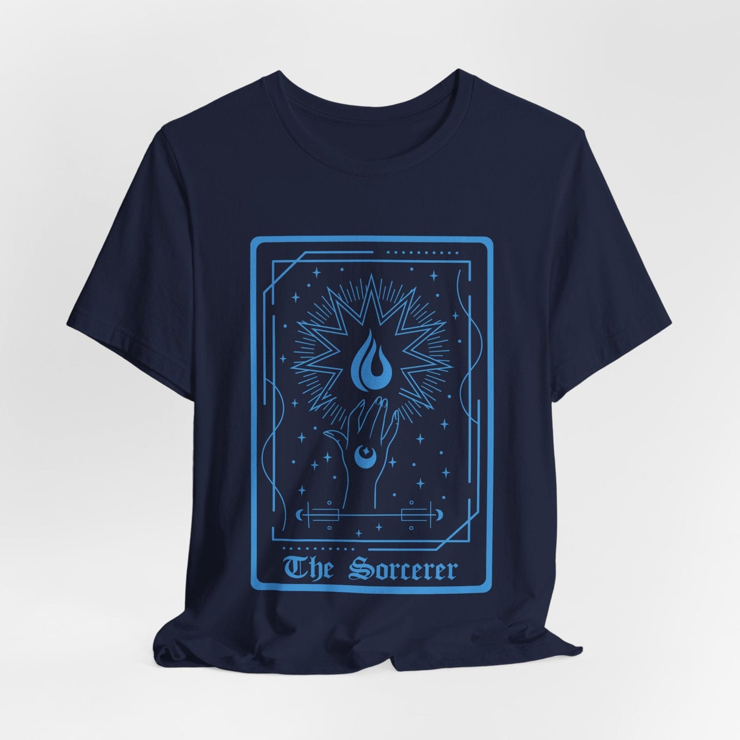 Printify T-Shirt Navy / S The Sorcerer Tarot Card T-Shirt