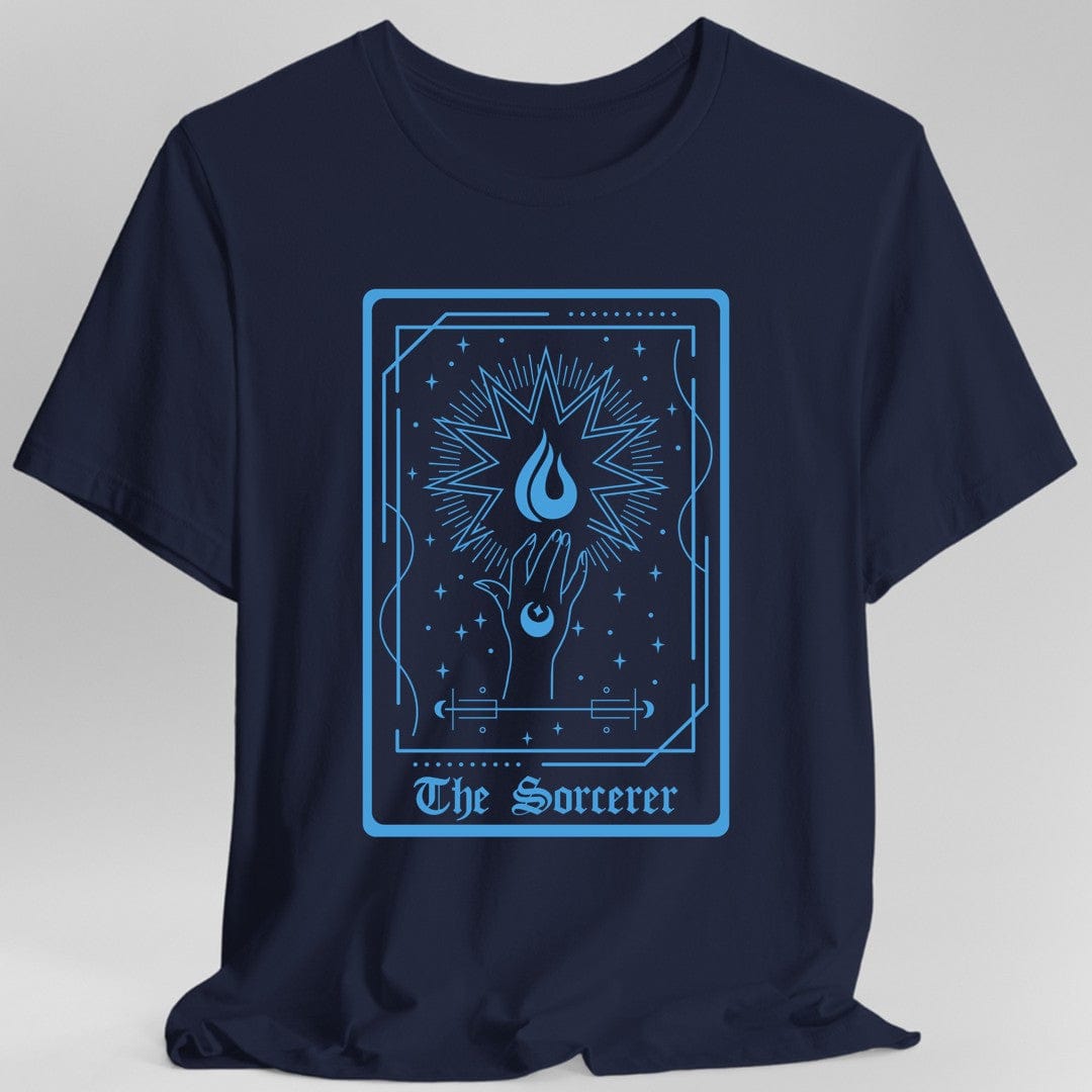 Printify T-Shirt Navy / S The Sorcerer Tarot Card T-Shirt