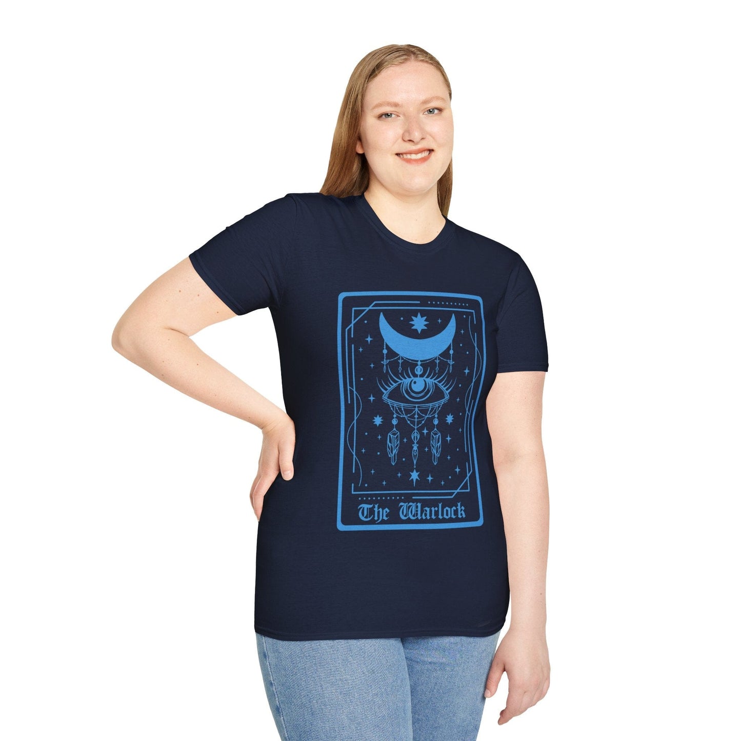 Printify T-Shirt The Warlock Tarot Card T-Shirt