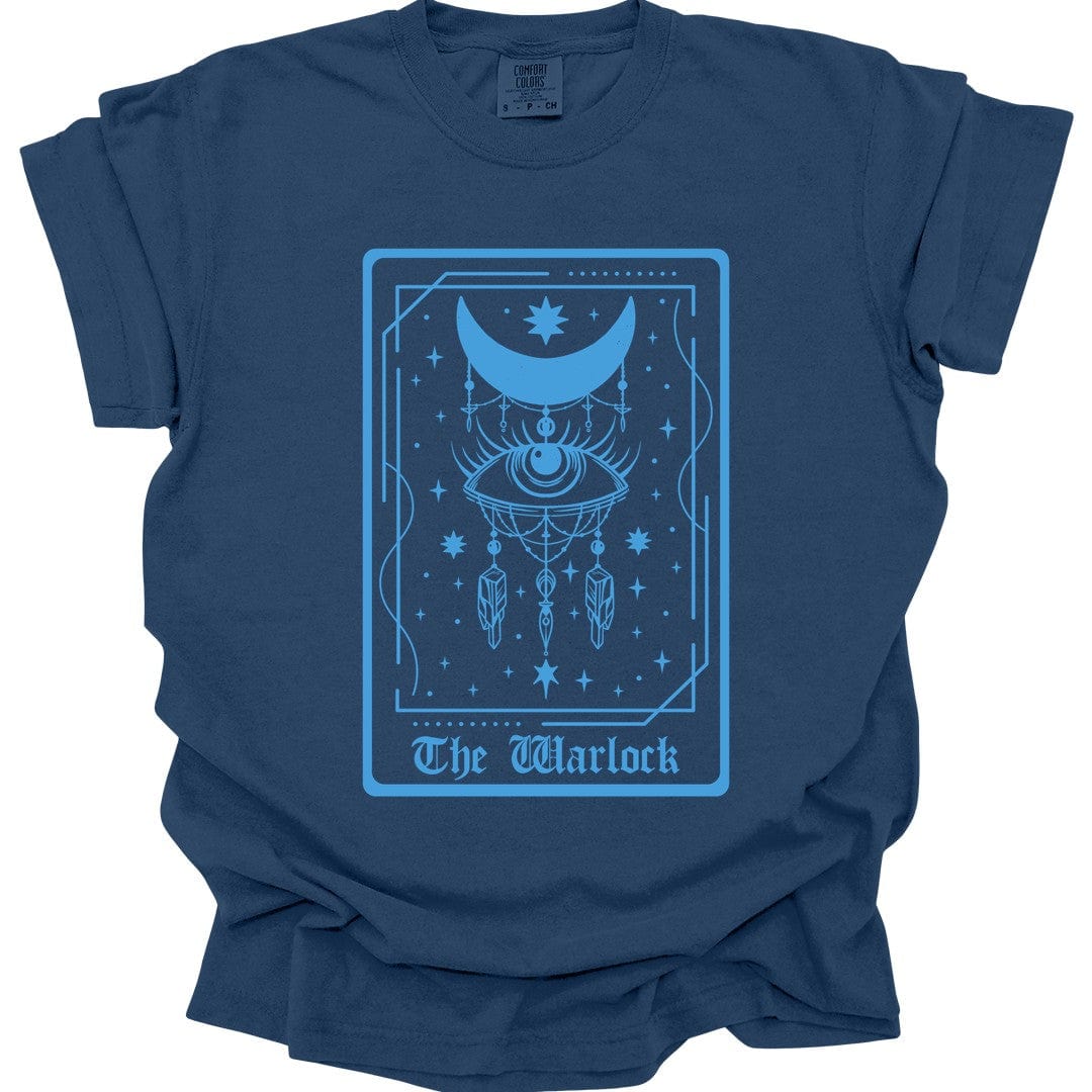 Printify T-Shirt True Navy / S The Warlock Tarot Card T-Shirt - Comfort Colors
