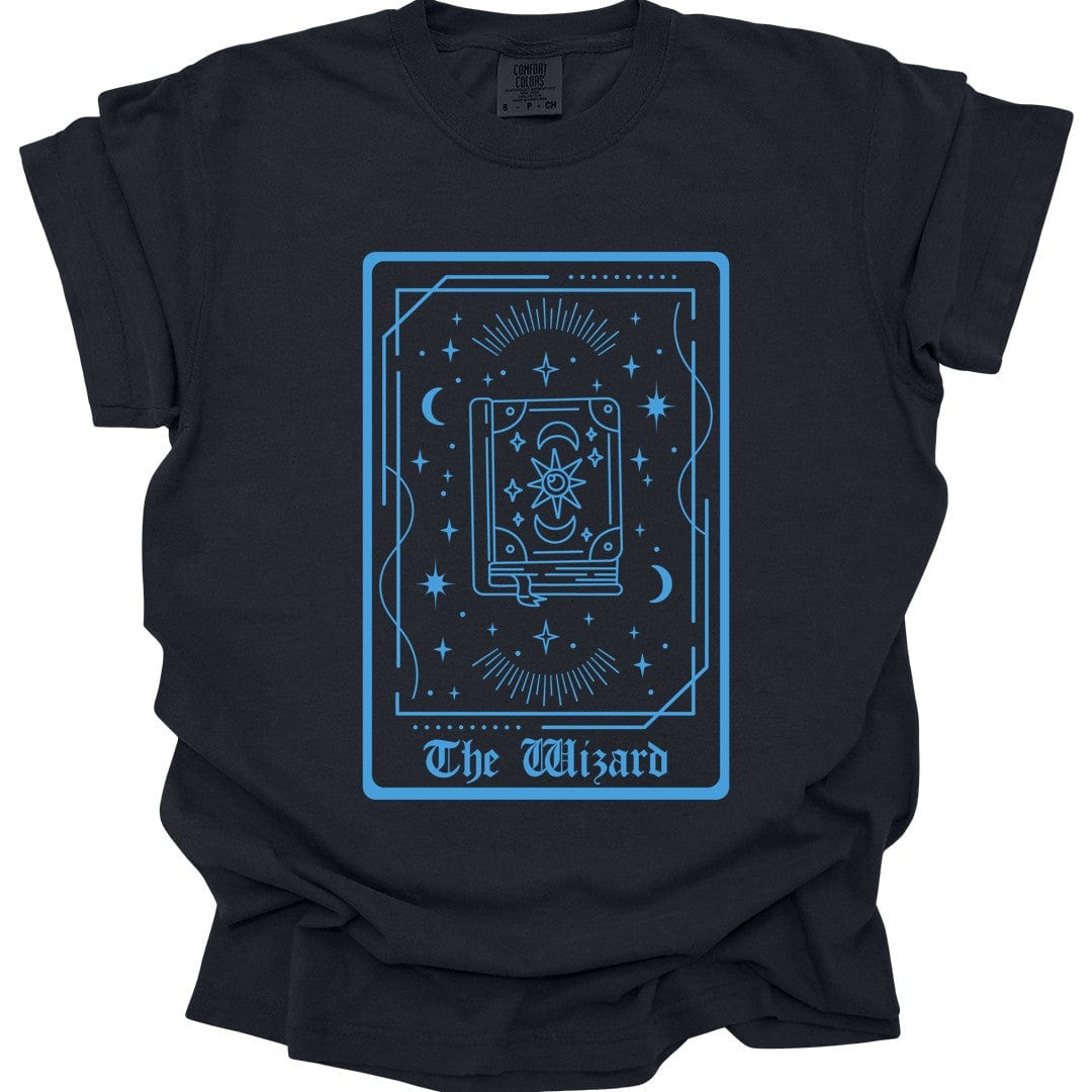 Printify T-Shirt Black / S The Wizard Tarot Card T-Shirt - Comfort Colors