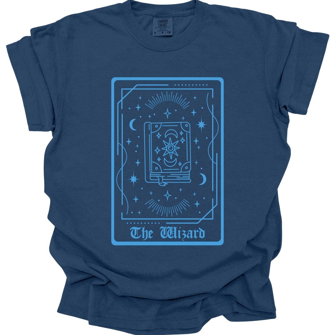 Printify T-Shirt True Navy / S The Wizard Tarot Card T-Shirt - Comfort Colors