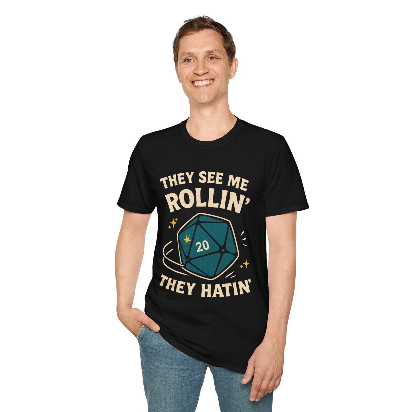 Printify T-Shirt They See Me Rollin' They Hatin' T-Shirt