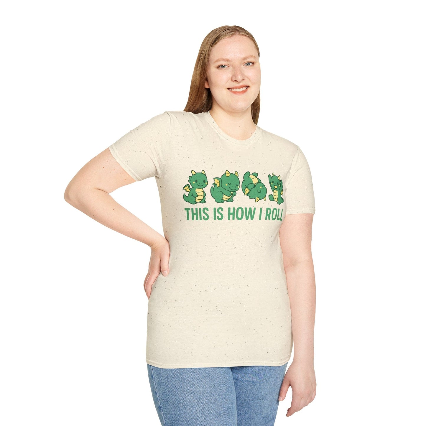 Printify T-Shirt This Is How I Roll Dragon T-Shirt