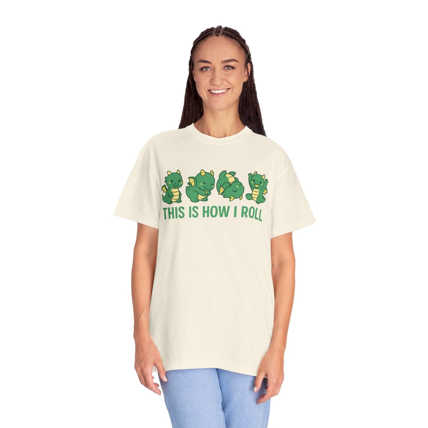Printify T-Shirt This Is How I Roll Dragon T-Shirt - Comfort Colors